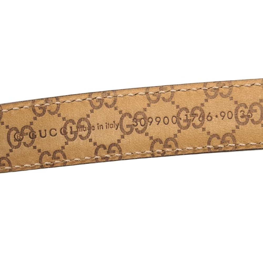 Gucci Gold Marmont Buckle 1" Wide Size 90 36 Belt - Picture 2 of 9